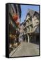 Rue De L'Apport, Old Town, Dinan, Brittany, France, Europe-Rolf Richardson-Framed Stretched Canvas