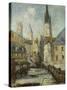 Rue De L'Epicerie Et La Cathedrale De Rouen, C.1929-Gustave Loiseau-Stretched Canvas