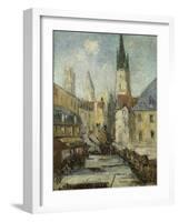 Rue De L'Epicerie Et La Cathedrale De Rouen, C.1929-Gustave Loiseau-Framed Giclee Print