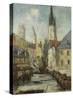 Rue De L'Epicerie Et La Cathedrale De Rouen, C.1929-Gustave Loiseau-Stretched Canvas