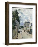 Rue De L'Hermitage Pontoise, 1874-Eugène Boudin-Framed Giclee Print