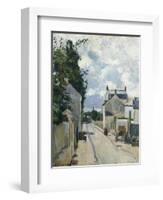 Rue De L'Hermitage Pontoise, 1874-Eugène Boudin-Framed Giclee Print