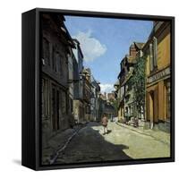 Rue De La Bavole-Claude Monet-Framed Stretched Canvas
