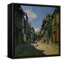 Rue de la Bavolle, Honfleur-Claude Monet-Framed Stretched Canvas