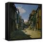 Rue de la Bavolle, Honfleur-Claude Monet-Framed Stretched Canvas