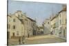 Rue de la Chaussée à Argenteuil, dit Place à Argenteuil-Alfred Sisley-Stretched Canvas