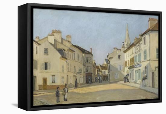 Rue de la Chaussée à Argenteuil, dit Place à Argenteuil-Alfred Sisley-Framed Stretched Canvas