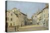 Rue de la Chaussée à Argenteuil, dit Place à Argenteuil-Alfred Sisley-Stretched Canvas