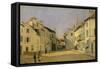 Rue De La Chaussee at Argenteuil, 1872-Alfred Sisley-Framed Stretched Canvas