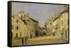 Rue De La Chaussee at Argenteuil, 1872-Alfred Sisley-Framed Stretched Canvas