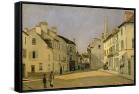 Rue De La Chaussee at Argenteuil, 1872-Alfred Sisley-Framed Stretched Canvas