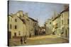 Rue de La Chaussee at Argenteuil-Alfred Sisley-Stretched Canvas