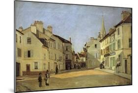 Rue de La Chaussee at Argenteuil-Alfred Sisley-Mounted Giclee Print