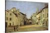 Rue de La Chaussee at Argenteuil-Alfred Sisley-Stretched Canvas