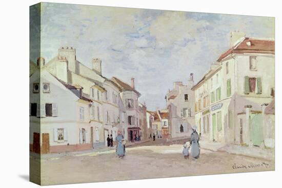 Rue De La Chaussee at Argenteuil-Claude Monet-Stretched Canvas