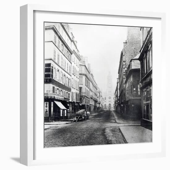 Rue De La Chaussee-D'Antin, Paris, 1858-78-Charles Marville-Framed Giclee Print