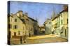 Rue De La Chaussee in Argenteuil, 1872-Alfred Sisley-Stretched Canvas