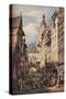 'Rue De La Grosse Horloge, Rouen', 1821-Henry Edridge-Stretched Canvas