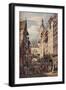 'Rue De La Grosse Horloge, Rouen', 1821-Henry Edridge-Framed Giclee Print