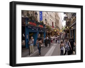 Rue De La Huchette, Quartier Latin, Paris, France, Europe-Pitamitz Sergio-Framed Photographic Print