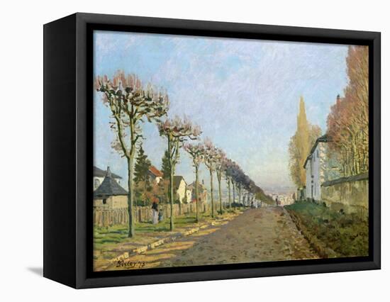 Rue de La Machine, Louveciennes, 1873-Alfred Sisley-Framed Stretched Canvas