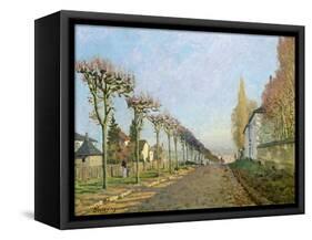 Rue de La Machine, Louveciennes, 1873-Alfred Sisley-Framed Stretched Canvas