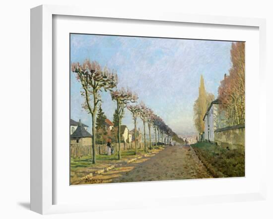 Rue de La Machine, Louveciennes, 1873-Alfred Sisley-Framed Giclee Print