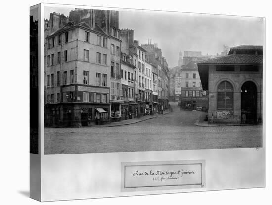 Rue De La Montagne Sainte-Genevieve, (From Place Maubert) Paris 1858-78-Charles Marville-Stretched Canvas