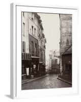 Rue De La Montagne-Sainte-Geneviève Near the Intersection of Rue Laplace, 1865-69-Charles Marville-Framed Photographic Print