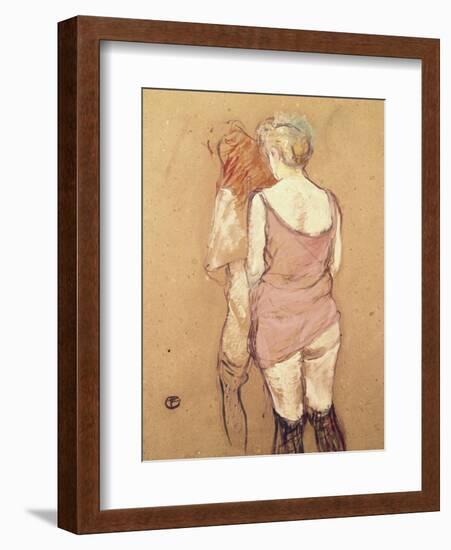 Rue de Moulins: The Medical Inspection-Henri de Toulouse-Lautrec-Framed Giclee Print