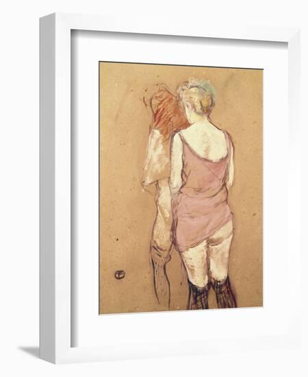 Rue de Moulins: The Medical Inspection-Henri de Toulouse-Lautrec-Framed Giclee Print