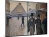 Rue de Paris; temps de pluie-A Paris street; rain. 1877, Oil on canvas, 212,2 x 276,2 cm.-Gustave Caillebotte-Mounted Giclee Print