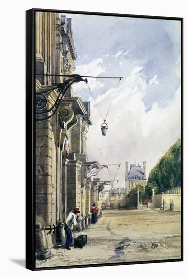 Rue De Rivoli, Near the Tuileries, Paris, 1831-William Callow-Framed Stretched Canvas