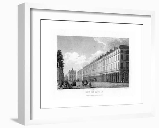 Rue De Rivoli, Paris, France, 1829-Romney-Framed Giclee Print