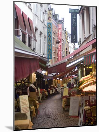 Rue Des Bouchers, Near Grand Place, Brussels, Belgium, Europe-Ethel Davies-Mounted Photographic Print