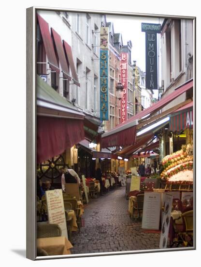 Rue Des Bouchers, Near Grand Place, Brussels, Belgium, Europe-Ethel Davies-Framed Photographic Print