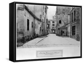 Rue Des Marmousets Saint-Marcel, from Rue Saint-Hippolyte, Paris, 1858-78-Charles Marville-Framed Stretched Canvas
