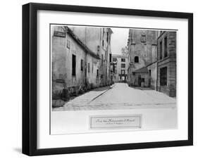 Rue Des Marmousets Saint-Marcel, from Rue Saint-Hippolyte, Paris, 1858-78-Charles Marville-Framed Giclee Print