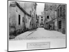 Rue Des Marmousets Saint-Marcel, from Rue Saint-Hippolyte, Paris, 1858-78-Charles Marville-Mounted Giclee Print