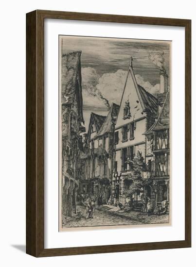 'Rue Des Toiles A Bourges (5th State, 8 1/2 x 4 3/4 Inches)', 1853, (1927)-Charles Meryon-Framed Giclee Print