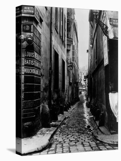 Rue Du Croissant, from the Rue Du Sentier, Paris, 1858-78-Charles Marville-Stretched Canvas