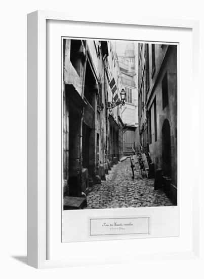 Rue Du Haut Moulin, from Rue De Glatigny, Paris, 1858-78-Charles Marville-Framed Giclee Print