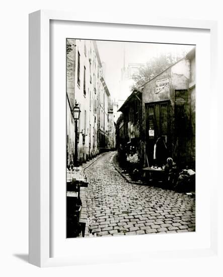 Rue du Jardinet and the Cul-De-Sac of Rohan, Paris, 1858-78-Charles Marville-Framed Photographic Print