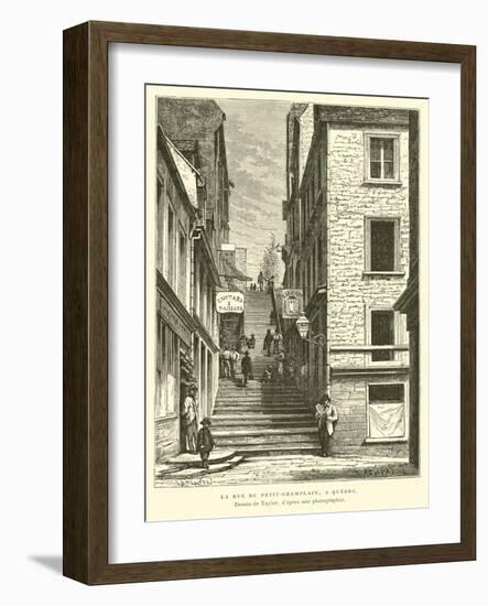 Rue Du Petit-Chaplain, Quebec City, Canada-null-Framed Giclee Print