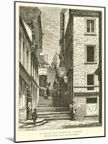 Rue Du Petit-Chaplain, Quebec City, Canada-null-Mounted Giclee Print