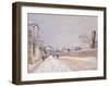 Rue Eugène Moussoir at Moret: Winter, 1891-Alfred Sisley-Framed Giclee Print