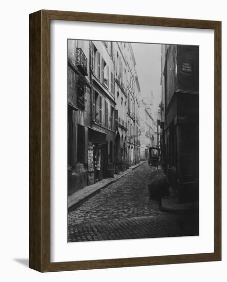 Rue Git-Le-Coeur (From Rue Saint-Andre-Des-Arts), Paris, 1858-78 (B/W Photo)-Charles Marville-Framed Giclee Print