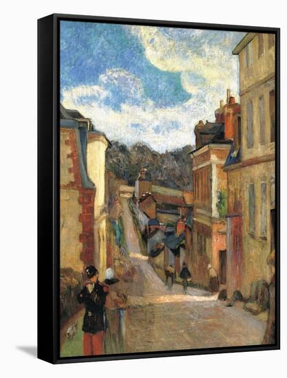 Rue Jouvenet in Rouen, 1884-Paul Gauguin-Framed Stretched Canvas