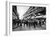 Rue Lafayette at Shopping Time, Paris, 1931-Ernest Flammarion-Framed Giclee Print