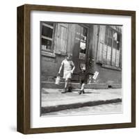 Rue Marcellin Berthelot, Choisy-Le-Roi, c.1945-Robert Doisneau-Framed Art Print